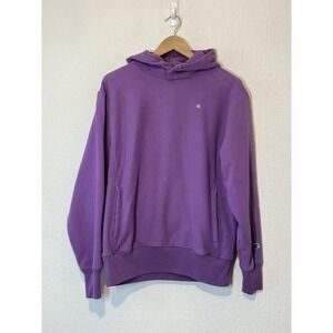 Champion Reverse Weave Snap Hoodie Men's Size M Purple Lavender Pockets‎ EUC